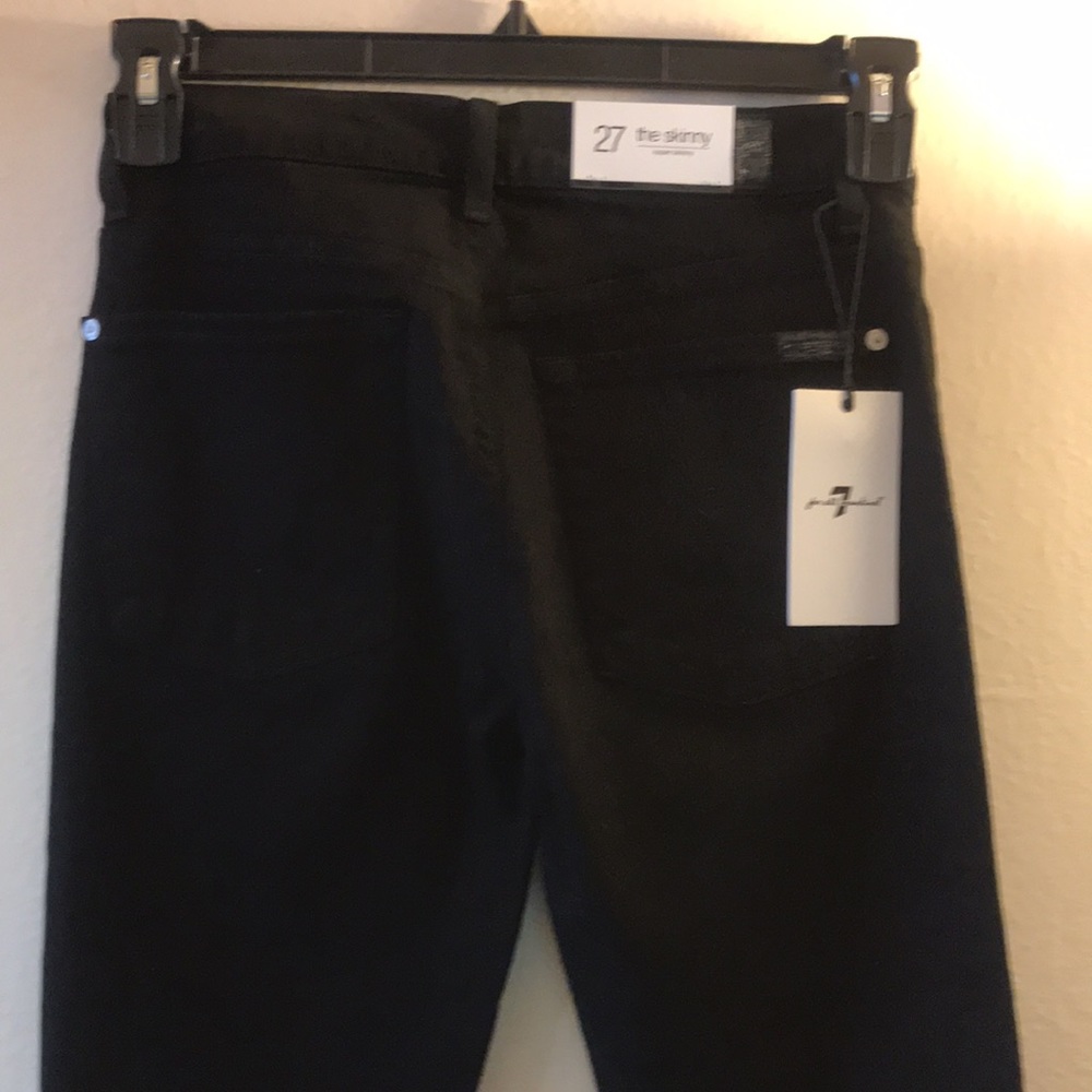 7 For All Mankind Women’s Skinny Jean Black - Picture 6 of 6